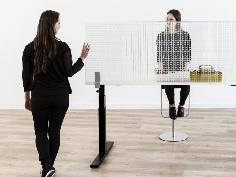 Acrylwand Raumteiler, Büro Trennwand durchsichtig, Plexiglas, Raumakustik München, Raumteiler München, Akustik Acrylwand