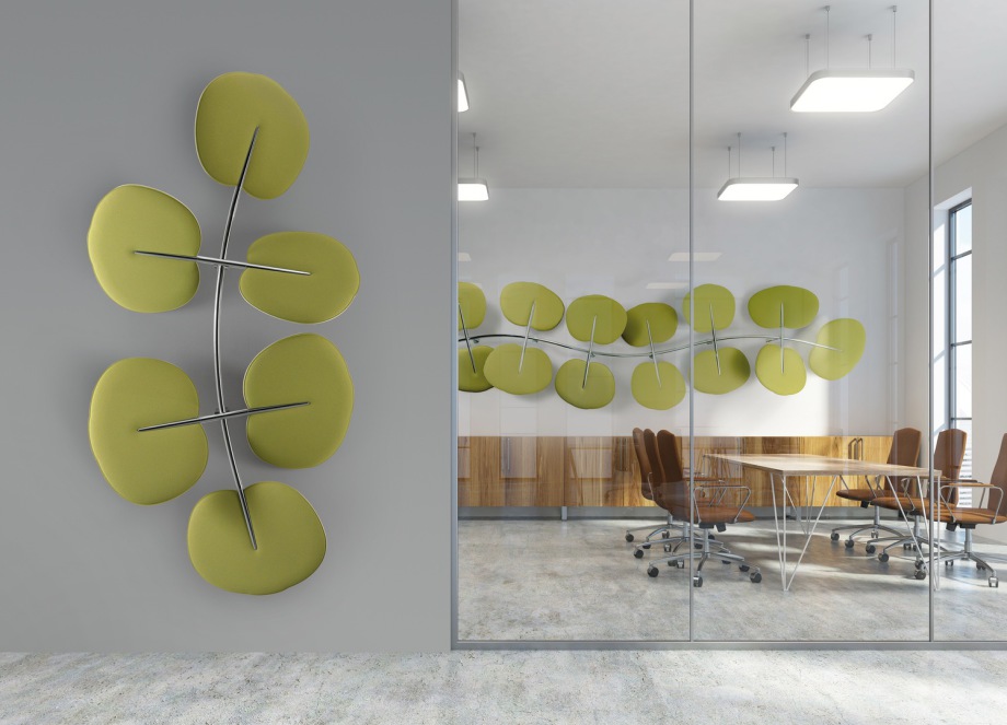 Snowsound Botanica, Designakustik Pflanze, Akustik rankpflanze, Design Absorber Wand, Raumakustik München